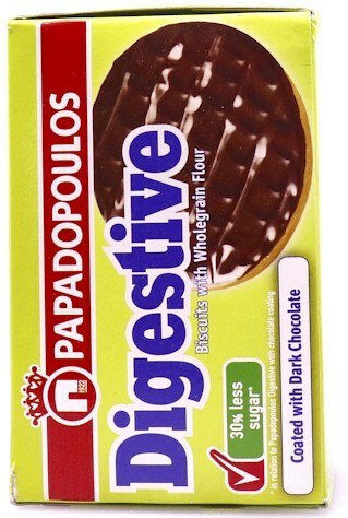 Papadopoulou Kekse Digestive Mit Topping Zartbitterschokolade 1Stück 200gr