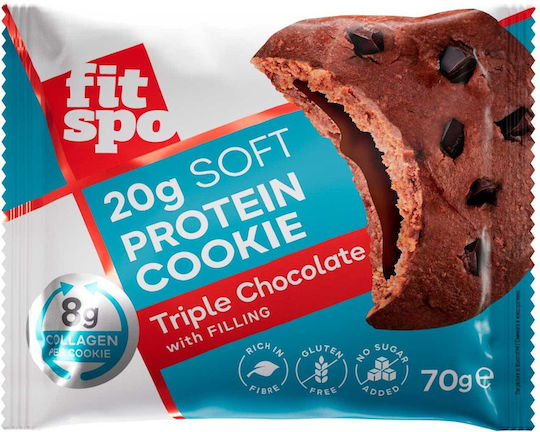 Fit Spo Μπισκότα Πρωτεΐνης με Κομματάκια & Γέμιση Χωρίς Ζάχαρη 70gr