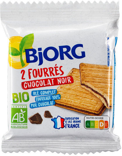 Bjorg Organic Biscuits Filled Cookies With Dark Chocolate With Filling Chocolate 2pcs 150gr