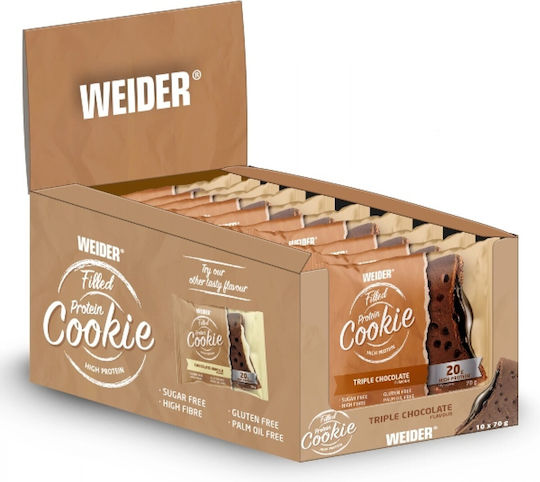 Weider Biscuits Protein With Filling Sugar Free 10pcs 70gr