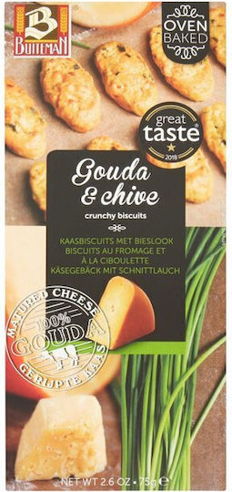 Buiteman Biscuits Gouda & Chive Bites 1pcs 75gr