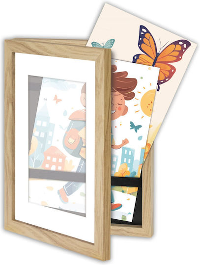 Zep London Box Natural Mrn82 Wood Frame Internal Size 14x21.5cm