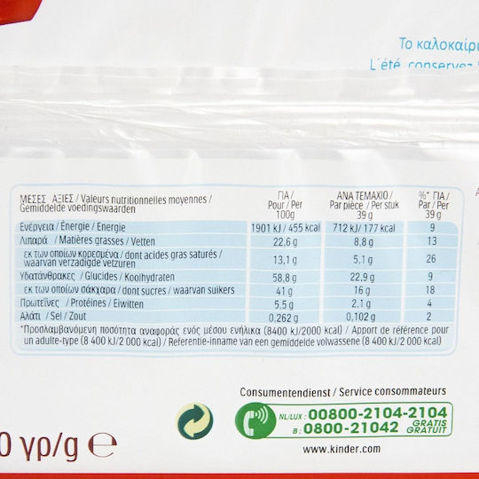 Ferrero Тарт Kinder Delice Кекс Какао (10x39гр)