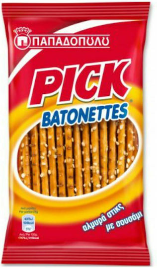 Παπαδοπούλου Crackers Pick Batonettes με Αλάτι 45gr