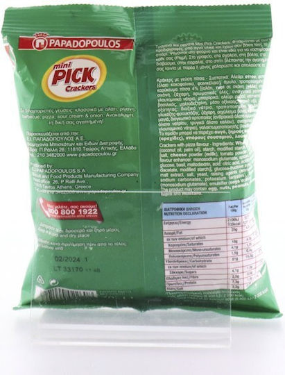 Παπαδοπούλου Crackers Mini Pick Crackers Pizza με γεύση Pizza 70gr