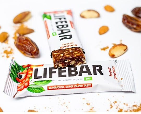 Lifefood Βιολογική Really Raw Lifebar Plus Μπάρα Ενέργειας / Raw / Ξηρών Καρπών με Καρύδια Βραζιλίας & Γκουαρανά 47gr