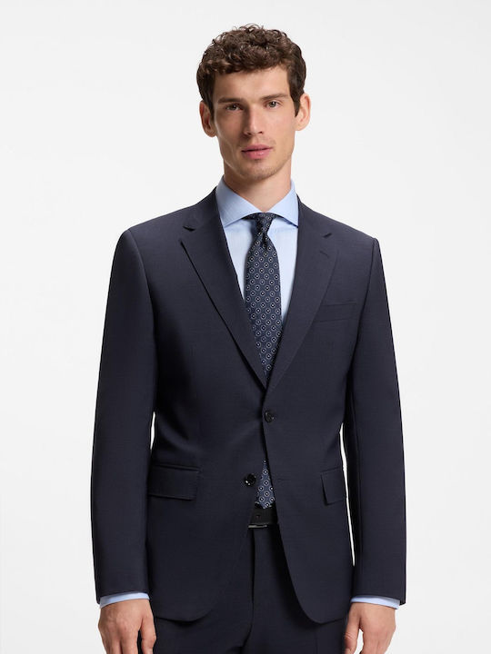 Winter Men's Groom's Suit with Slim Fit Blue