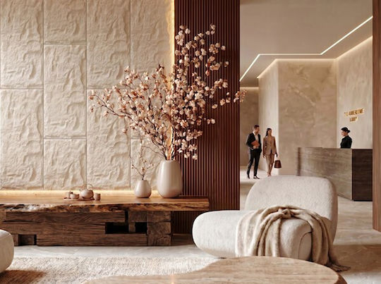 3D Wall Panels with Glue Beige 60x120cm