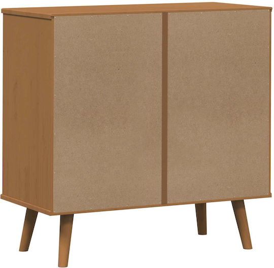 Comodă Dormitor Din Lemn Masiv Caramel 80x40x80cm