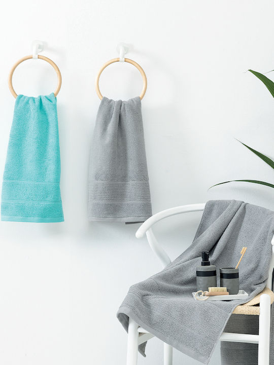 24home.gr Bath Towel Set 3pcs Mint Weight 550gr/m²