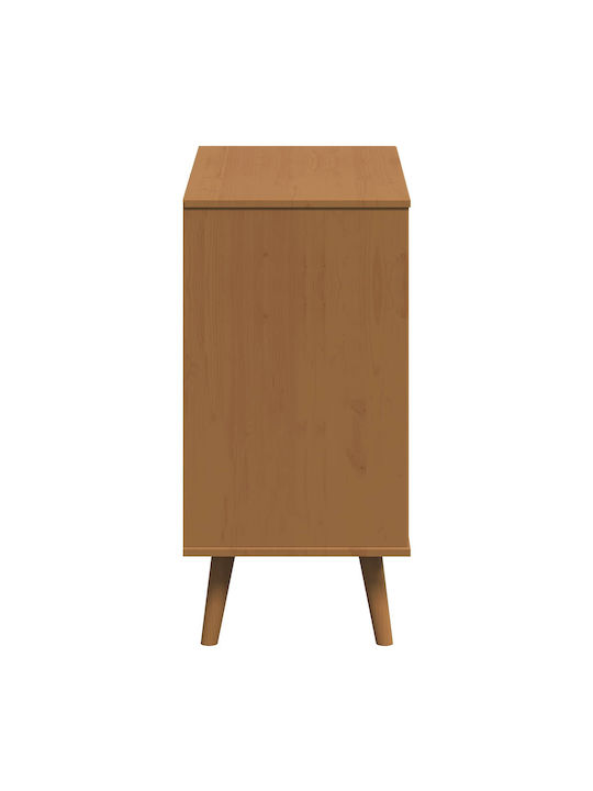 Comodă Dormitor Din Lemn Masiv Caramel 80x40x80cm