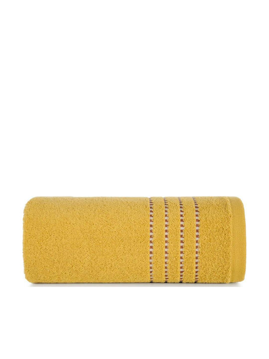 Eurofirany Πετσέτα Προσώπου Fiore 50x90εκ. Yellow Βάρους 500gr/m²