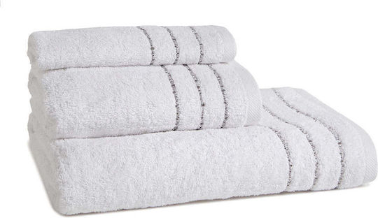 Aigaion Set Of 3 Bath Towels Grey Weight 500gr/m²