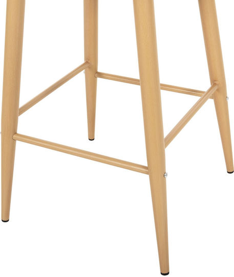 Hocker Bar aus Polypropylen Cappuccino 2Stück 45.5x46x97cm