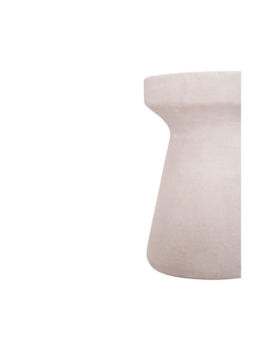 Hocker Für das Wohnzimmer Kunststoff Off-White Color 32x32x46cm