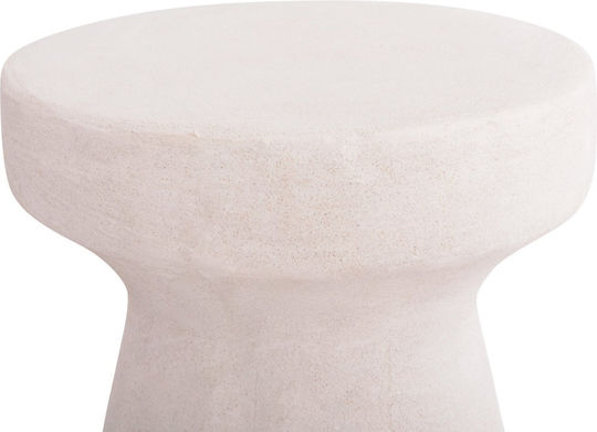 Hocker Für das Wohnzimmer Kunststoff Off-White Color 32x32x46cm