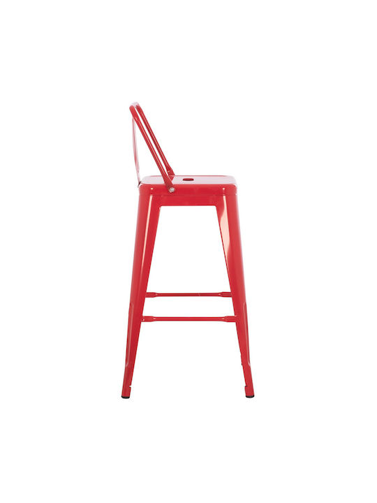 Scaune Bar Metal Roșu 43x43x88buc