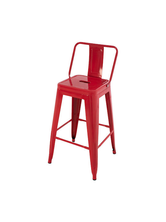 Scaune Bar Metal Roșu 43x43x88buc