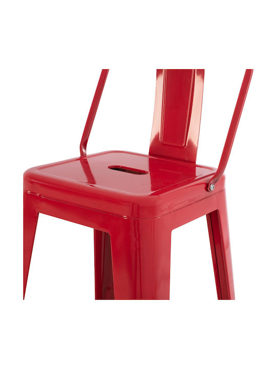 Scaune Bar Metal Roșu 43x43x88buc