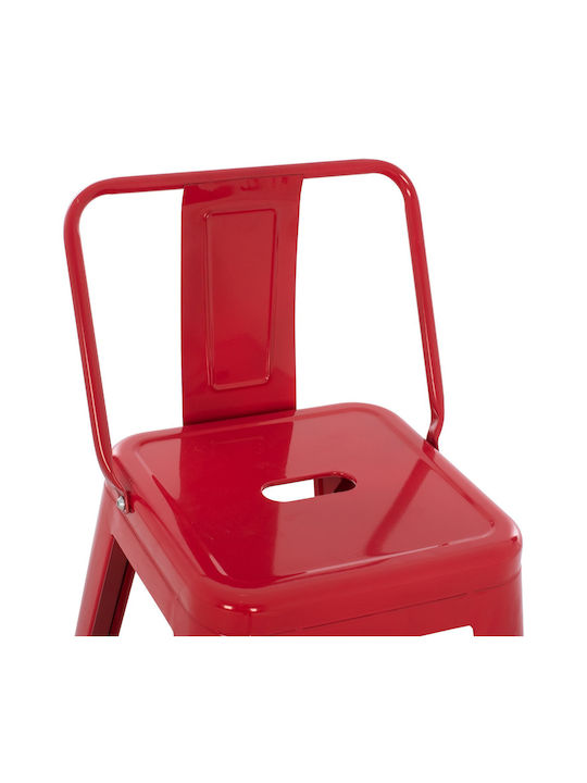 Scaune Bar Metal Roșu 43x43x88buc