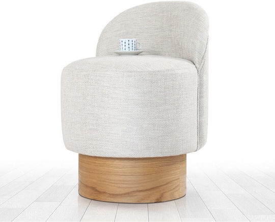 Scaune Camera de zi Tapițat cu Țesătură Barren Light Grey-natural 47x47x66buc