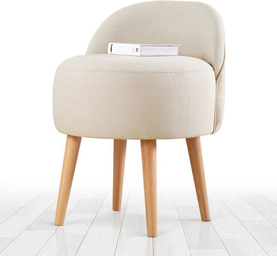 Scaune Camera de zi Tapițat cu Țesătură Corvile Cream-natural 46x46x64buc