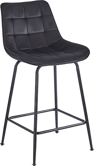 Σκαμπό Μπαρ Ermina Black Velvet 49x50x64εκ. Σκαμπό Μπαρ Ermina Black Velvet 49x50x64εκ.