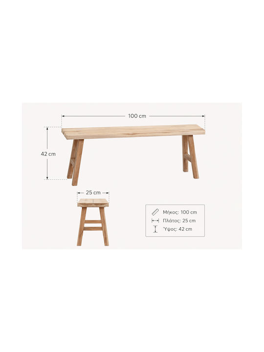 Hocker Für Die Küche Hölzernes Braune 100x25x42cm