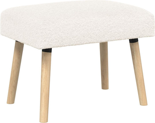 Stoff-Tabouret Beigefarben 60x40x45cm