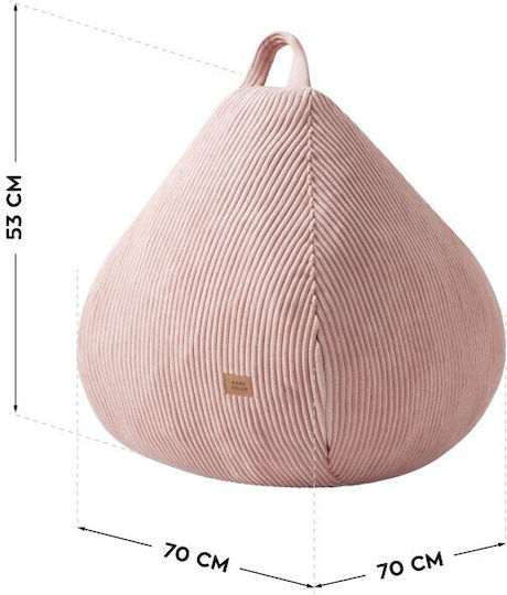 Bean Bag Sofa Pink 70x70x53cm