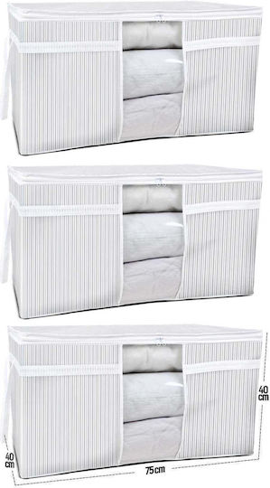 SteweHome Θήκη Αποθήκευσης Ρούχων 75x40x40cm STE-044423-P44423 3τμχ