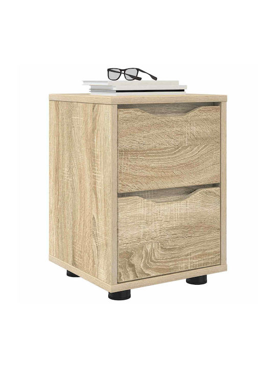 Wooden Brown Bedside Table 30.5x30x43cm