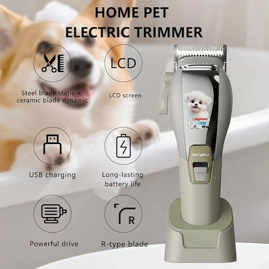 Kemei Professional Rechargeable Stainless Steel Dog Grooming Clipper 8000rpm