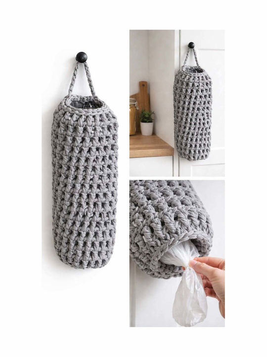 SteweHome Fabric Grey Storage Basket 35x20x20cm