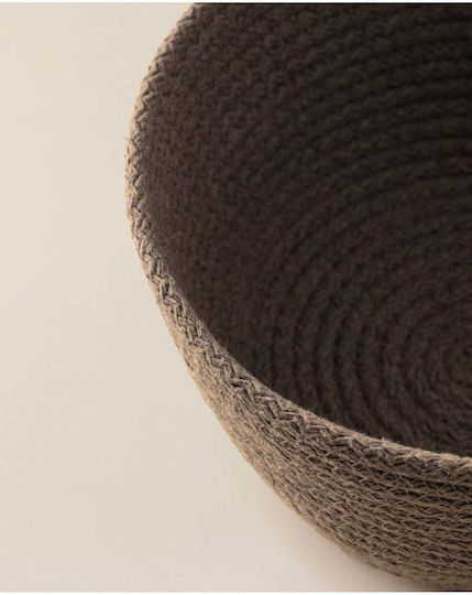 SteweHome Fabric Beige Storage Basket 20x15cm