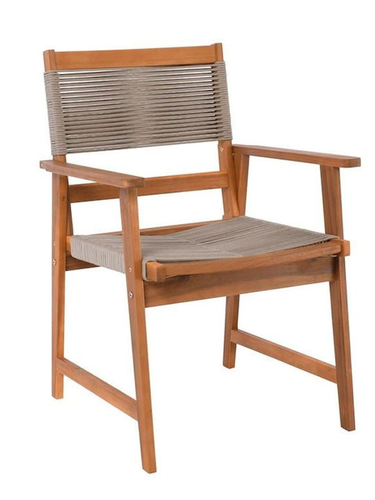 Woodwell Gartenstühle Holzsessel Außenbereich Spring Beige 58x62x88cm