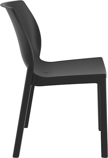 Scaun de Exterior din Polipropilenă Nora Black 51x59x80cm