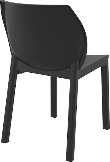 Scaun de Exterior din Polipropilenă Nora Black 51x59x80cm