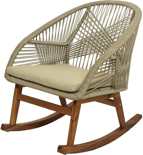 Κουνιστή Seville Ptmd Μπεζ 83x74x88εκ. Κουνιστή Seville Ptmd Μπεζ 83x74x88εκ.