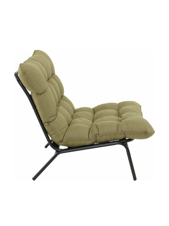 Gartenstühle Metallisch Olive mit Kissen 87x70x77,5cm
