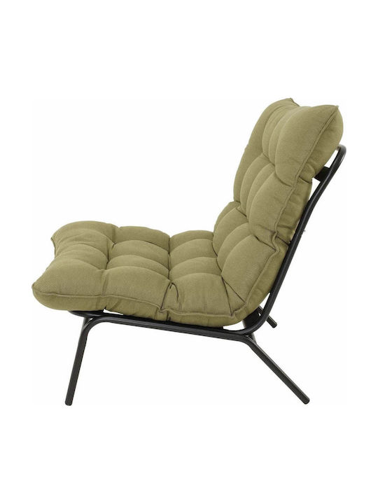 Gartenstühle Metallisch Olive mit Kissen 87x70x77,5cm