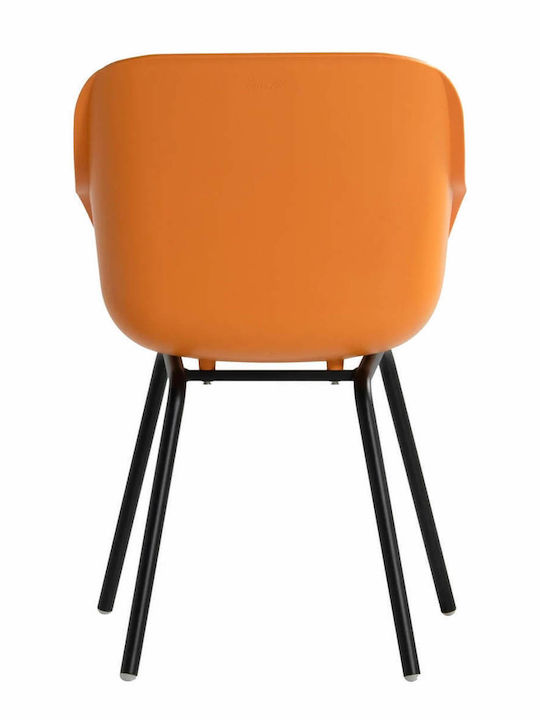 Outdoor Plastic Orange Chair 2 Pieces 55x58x85 cm