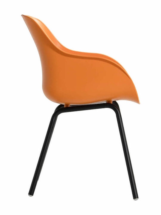 Outdoor Plastic Orange Chair 2 Pieces 55x58x85 cm