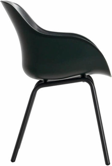 Scaun De Exterior Din Plastic Verde Închis 2 Buc 55x58x85 Cm