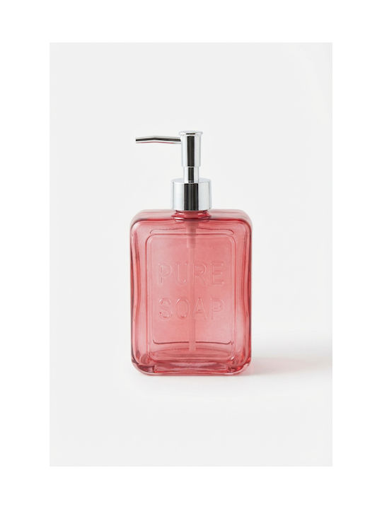 SteweHome Kitchen Glass Pink Dispenser 500ml