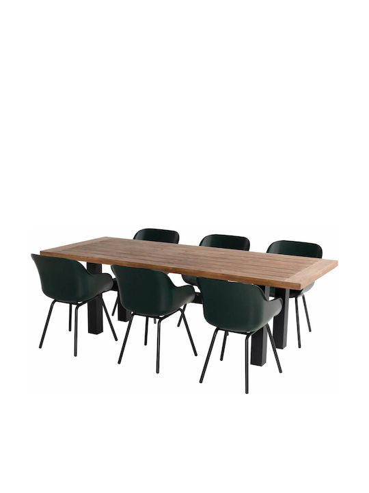Outdoor Chair Plastic Night Green 2 Pieces 55x58x85 cm
