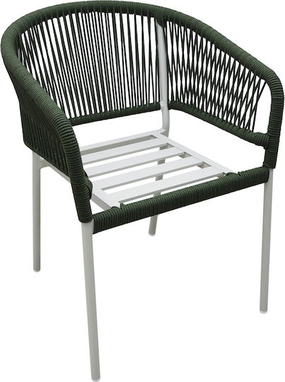 Outdoor Chair Metallic Tondo Off White 62x57x80cm