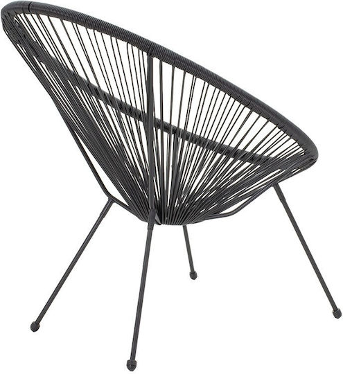 Armchair Acapulco Black Shade 68.5x74.5x84cm Armchair Acapulco Black Shade 68.5x74.5x84cm
