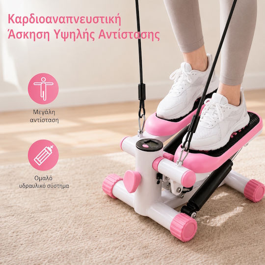 Coowoo CardioRise Mini Stepper mit Widerstandsbändern