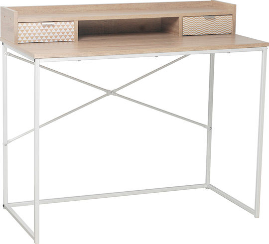 Σεκρετέρ Nak 100x50x88εκ. Λευκό / Sonoma Σεκρετέρ Nak 100x50x88εκ. Λευκό / Sonoma